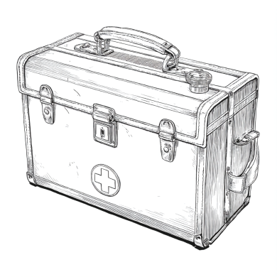 Medical bag illustration